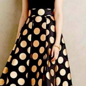 Anthropology MOULINETTE SOEURS polka dots skirt